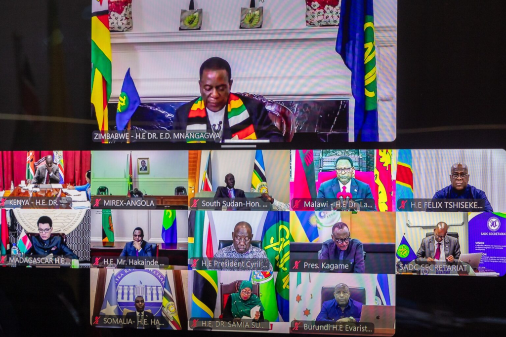 “Ruto and Mnangagwa Co-Chair Virtual EAC-SADC Summit on Eastern DRC Conflict”